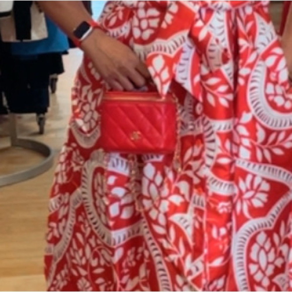 Quality new redMini Bag with Gold Chain